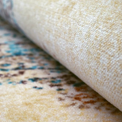 Distressed Medallion Traditional Border Indoor Area Rug Or Runner Rug By Blue Nile Mills 4 Distressed Medallion Traditional Border Indoor Area Rug Or Runner Rug By Blue Nile Mills - Image 2