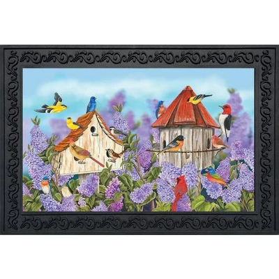 Briarwood Lane Birds And Lilacs Spring Doormat Indoor Outdoor Floral Birdhouse 30" X 18" 3 Briarwood Lane Birds And Lilacs Spring Doormat Indoor Outdoor Floral Birdhouse 30" X 18"