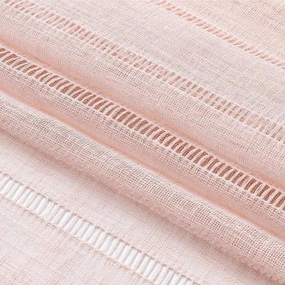 Kate Aurora Modern Chic Complete 4 Piece Striped Sheer Kitchen Curtain Tier & Valance Set 6 Kate Aurora Modern Chic Complete 4 Piece Striped Sheer Kitchen Curtain Tier & Valance Set - Image 4