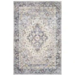 Marcel Vintage Traditional Medallion Area Rug Blue/Gold - Captiv8e Designs -Home Improvement Store GUEST abe109e2 646b 4553 a6de b48162185685