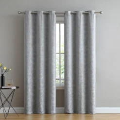 Kate Aurora Chic Living 2 Pack Floral Leaves Embossed Room Darkening Grommet Top Curtain Panels - 84 In. Long -Home Improvement Store GUEST ac36b67b 0ca9 49fa ad94 f7b0965d0101