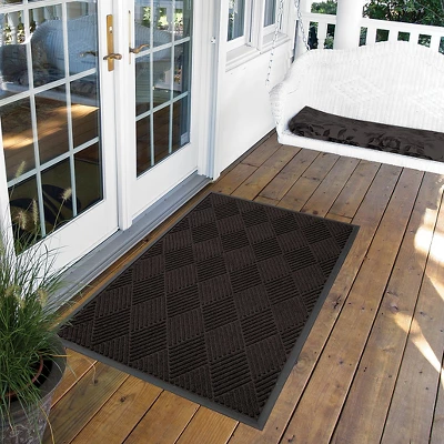 2'x3' Solid Diamond Doormat Charcoal - HomeTrax 3 2'x3' Solid Diamond Doormat Charcoal - HomeTrax
