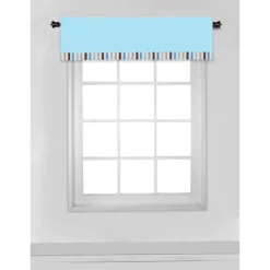 Bacati - Solid Stripes Aqua/Choc Window Valance -Home Improvement Store GUEST acf0c3da e3e3 481f a60a 75c8c292cbd2