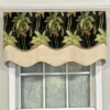 RLF Home Shadow Gimp Trim Detail Printed Palm Glory High Quality Valance 3" Rod Pocket 50" X 16" Ebony Black -Home Improvement Store GUEST ada2b444 874e 4401 abbe c414af333e3e