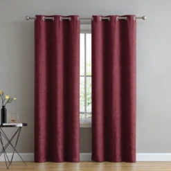 Kate Aurora Chic Living 2 Pack Floral Leaves Embossed Room Darkening Grommet Top Curtain Panels - 84 In. Long -Home Improvement Store GUEST addebb08 bd63 4803 adf9 78d690c03ca9