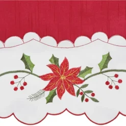 Collections Etc Poinsettia Curtains -Home Improvement Store GUEST ae331f37 3808 490f 980a 8752070085cd