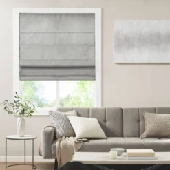 Aberdeen Printed Faux Silk Room Darkening Cordless Roman Blinds And Shade Gray 21 Aberdeen Printed Faux Silk Room Darkening Cordless Roman Blinds And Shade Gray -Home Improvement Store GUEST af1cff7e 746f 42b8 accb c0422a7cafce