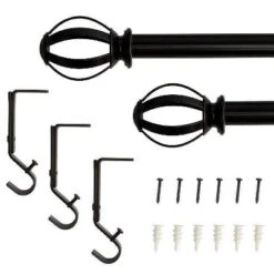 28"-48" Decorative Drapery Single Rod Set With Cage Ball Finials Oil Rubbed Bronze - Lumi Home Furnishings: Adjustable Bronze Curtain Rod 9 28"-48" Decorative Drapery Single Rod Set With Cage Ball Finials Oil Rubbed Bronze - Lumi Home Furnishings: Adjustable Bronze Curtain Rod -Home Improvement Store GUEST b03b95ee f13d 4f23 90b1 9fc0e6dc8cf3