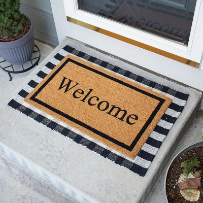 BirdRock Home Layered Welcome Mat With Vinyl Backing For Door Entryway 24 X 36 3 BirdRock Home Layered Welcome Mat With Vinyl Backing For Door Entryway 24 X 36