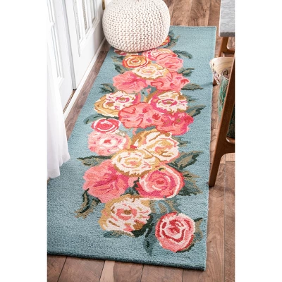 Hand Hooked Rose Bouquet Area Rug - NuLOOM 3 Hand Hooked Rose Bouquet Area Rug - NuLOOM