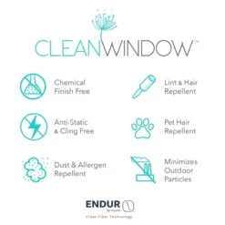 Set Of 2 Twill Striped Anti Dust Sheer Cafe Curtain - Clean Window