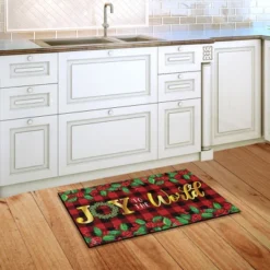 Joy To The World Christmas Doormat Checkered Berries 30" X 18" Briarwood Lane -Home Improvement Store GUEST b2654d8b eed2 4de0 bdbf cbf53f83455d
