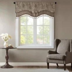 18"x50" Valerie Jacquard Window Valance -Home Improvement Store GUEST b27fef1e 5428 4107 be0e 03c0d352624b