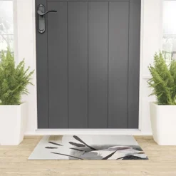 Sheila Wenzel Ganny Serene Floral Abstract Welcome Mat - Society6