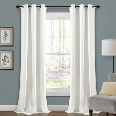 Home Boutique Prima Velvet Solid Light Filtering Window Curtain Panels Off White 38X84 Set 3 Home Boutique Prima Velvet Solid Light Filtering Window Curtain Panels Off White 38X84 Set
