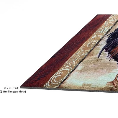 Kate Aurora Montauk Accents Country Barn Farmhouse Rooster Welcome Outdoor Rubber Entrance Mat 18x30 - Morning Call 4 Kate Aurora Montauk Accents Country Barn Farmhouse Rooster Welcome Outdoor Rubber Entrance Mat 18x30 - Morning Call - Image 2