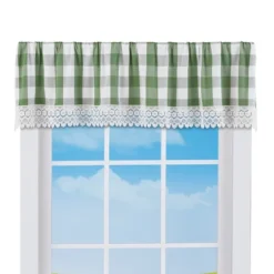 Collections Etc Buffalo Check Plaid Rod Pocket Top Window Valance -Home Improvement Store GUEST b4320727 9009 4ebf 8624 91e69d15776b