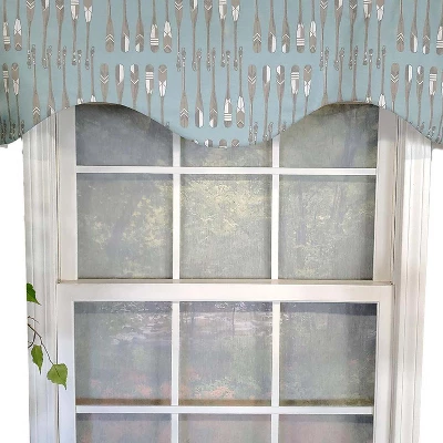 RLF Home Paddle Away Cornice 100% Cotton With Fully Lined 3" Rod Pocket Valnance For Windows 50" X 17" Spa 5 RLF Home Paddle Away Cornice 100% Cotton With Fully Lined 3" Rod Pocket Valnance For Windows 50" X 17" Spa - Image 4