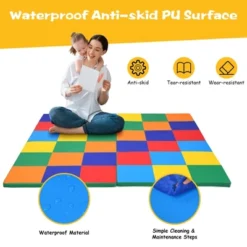 Costway 58'' Toddler Foam Play Mat Baby Folding Activity Floor Mat Home School Daycare -Home Improvement Store GUEST b4b044e8 2cf9 462f a819 45be97b76c8c