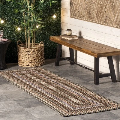 NuLOOM Gwyneth Braided Borders Indoor And Outdoor Patio Area Rug 3 NuLOOM Gwyneth Braided Borders Indoor And Outdoor Patio Area Rug