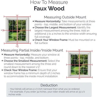 Linen Avenue Cordless Faux Wood Blind, Outside Mount 8 Linen Avenue Cordless Faux Wood Blind, Outside Mount - Image 6