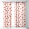 Emanuela Carratoni Strawberries On Pink Single Panel Sheer Window Curtain - Deny Designs -Home Improvement Store GUEST b6622093 c386 411e adbc 54d9a844a860