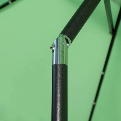 Captiva Designs 9ft Fringed Elegant Valance Crank Tilt With Lit Patio Market Umbrella Green 5 Captiva Designs 9ft Fringed Elegant Valance Crank Tilt With Lit Patio Market Umbrella Green - Image 3