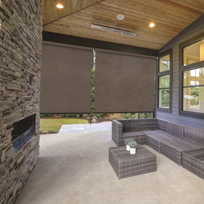 48" X 72" Outdoor Sunset Sunshades With Crank Coconut Brown - Radiance 5 48" X 72" Outdoor Sunset Sunshades With Crank Coconut Brown - Radiance - Image 3