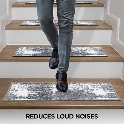 World Rug Gallery Distressed Contemporary Bohemian Non-Slip Stair Treads 5 World Rug Gallery Distressed Contemporary Bohemian Non-Slip Stair Treads - Image 3