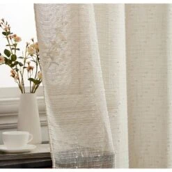 HLC.ME Emily Faux Linen Semi Sheer Light Filtering Grommet Lightweight Window Curtains Drapery Panels, Set Of 2 18 HLC.ME Emily Faux Linen Semi Sheer Light Filtering Grommet Lightweight Window Curtains Drapery Panels, Set Of 2 -Home Improvement Store GUEST b8927bb2 7a0d 4c68 bc64 80eaf7eab768