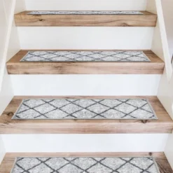 World Rug Gallery Contemporary Trellis Non-Slip Stair Treads -Home Improvement Store GUEST b8dc1471 ab45 4e0a a200 dab5e6c82ea4