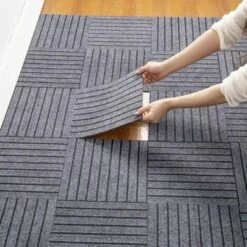 DSVIMOY Carpet Tiles, 12"*12" Soft Padded Floor Tiles For Living Room Kitchen Bedroom, Gray, 11.81"*11.81"*0.16" -Home Improvement Store GUEST b95abe9f ffc5 4599 a875 409ee274dc61