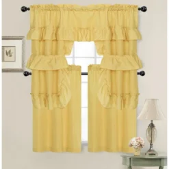 Kate Aurora Country Farmhouse Living Solid Colored Cafe Kitchen Curtain Tier & Swag Valance Set 13 Kate Aurora Country Farmhouse Living Solid Colored Cafe Kitchen Curtain Tier & Swag Valance Set -Home Improvement Store GUEST ba571e2e c6bd 4fad 8d83 6a56646e9ef3