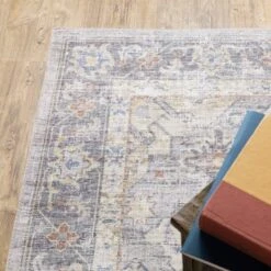 Marcel Vintage Traditional Medallion Area Rug Blue/Gold - Captiv8e Designs -Home Improvement Store GUEST ba90dff5 42ba 4701 99b6 9a55faebe77d