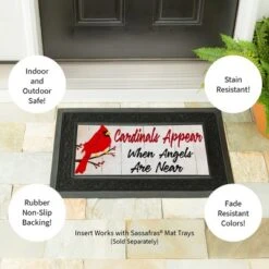 Evergreen When Angels Are Near Sassafras Indoor Outdoor Switch Doormat 1'10"x10" White -Home Improvement Store GUEST bb1b456c ca7a 4205 948c e8e6b299efd5