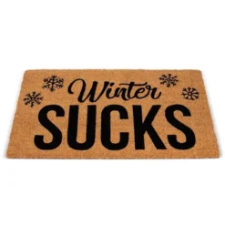 BirdRock Home Winter Sucks Coir Front Door & Entry Doormat - 18" X 30"