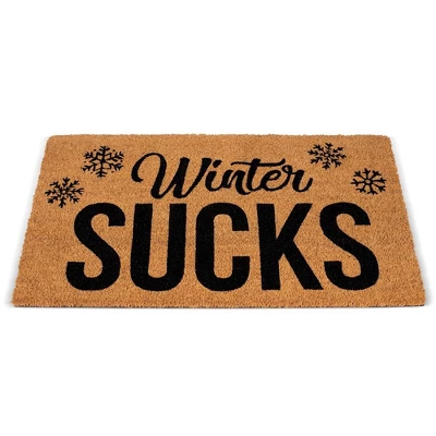 BirdRock Home Winter Sucks Coir Front Door & Entry Doormat - 18" X 30" 3 BirdRock Home Winter Sucks Coir Front Door & Entry Doormat - 18" X 30"