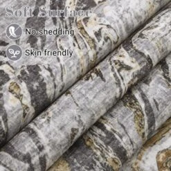 8x10 Rugs Washable Modern - Abstract Grey Area Rug For Living Room, Non-Shedding Low Pile Carpet, Easy Clean -Home Improvement Store GUEST bc5a0997 eaa0 4fdd 9eb7 a798cb6e140e