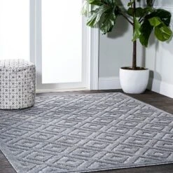 Portmany Neutral Diamond Trellis Indoor/Outdoor Area Rug - JONATHAN Y -Home Improvement Store GUEST bc5a3634 1a8c 41c3 b354 af62dfd2a1bf