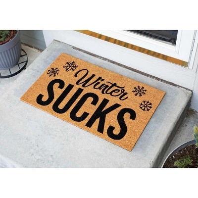 BirdRock Home Winter Sucks Coir Front Door & Entry Doormat - 18" X 30" 4 BirdRock Home Winter Sucks Coir Front Door & Entry Doormat - 18" X 30" - Image 2