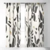 Evamatise Abstract Spider Orchids Single Panel Sheer Window Curtain - Society6