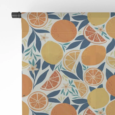 Avenie Citrus Fruits Blue Single Panel Sheer Window Curtain - Society6 5 Avenie Citrus Fruits Blue Single Panel Sheer Window Curtain - Society6 - Image 3