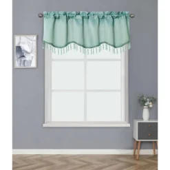 Kate Aurora Luxurious Solid Colored Scalloped Rod Pocket Window Valance With Crystal Beaded Trim -Home Improvement Store GUEST bf769566 b676 4e27 b7a6 e2c5bde32002