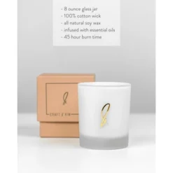 Craft & Kin White Frosted Scented Soy Candles -Home Improvement Store GUEST bfcb8295 b7c7 4ff4 b596 7303f9f22645