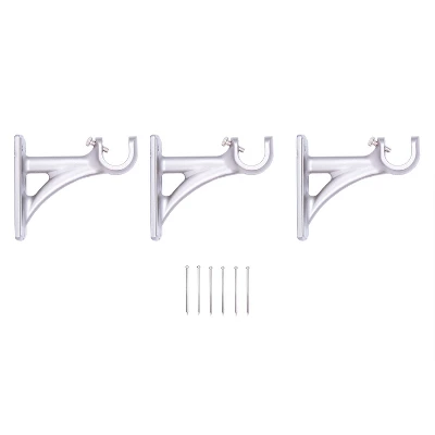 Kenney Fast Fit Easy Install Tyrell 3/4" Decorative Window Curtain Rod, 42-120", Polished Pewter 3 Kenney Fast Fit Easy Install Tyrell 3/4" Decorative Window Curtain Rod, 42-120", Polished Pewter