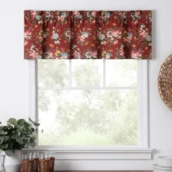 Ellis Bella Rose Stylish Medium Scale Printed Floral Pattern 1.5" Rod Pocket Tailored Valance 58"x15" Red 9 Ellis Bella Rose Stylish Medium Scale Printed Floral Pattern 1.5" Rod Pocket Tailored Valance 58"x15" Red -Home Improvement Store GUEST c0b51175 163a 4bd6 ae9e 1f1662d0f783