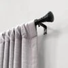 Decorative Drapery Single Rod Set With Trumpet Finials Oil Rubbed Bronze - Lumi Home Furnishings