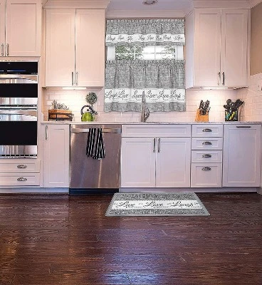 Kate Aurora Montauk Accents Anti Fatigue Memory Foam 18" X 30" Live~Love~Laugh Kitchen Floor Mats With Beveled Edges 3 Kate Aurora Montauk Accents Anti Fatigue Memory Foam 18" X 30" Live~Love~Laugh Kitchen Floor Mats With Beveled Edges