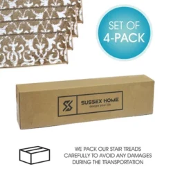 Sussexhome Floral Collection Anti-Slip Carpet Stair Treads, 9" X 28" -Home Improvement Store GUEST c2faca38 c4e0 40da a5e2 c6e5363c1b31