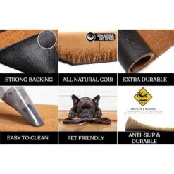 A1HC Natural Coir And PVC Backing Half Round Flock Door Mat, 30"x60", Anti-Shed Heavy Duty Doormats -Home Improvement Store GUEST c2fd798b c46b 48e1 b0ed b83cbb8f9466